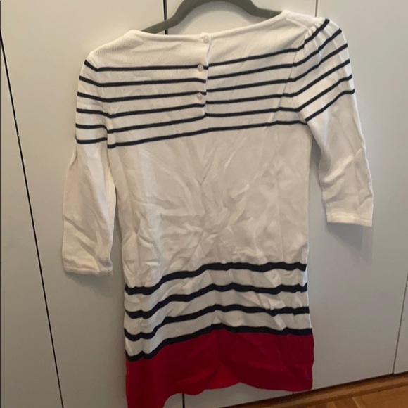 A super cute white, Navy blue, and red girls dress - Picture 2 of 4
